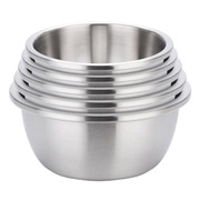 5Pcs Deepen Matte Stainless Steel Stackable Baking Washing Mixing Bowls Set Food Storage Basin