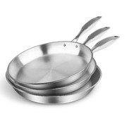 3X Stainless Steel Fry Pan Frying Pan Top Grade Induction Skillet Cooking Frypan