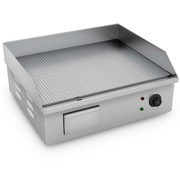 2200W Stainless Steel Ribbed Griddle Commercial Grill Bbq Hot Plate