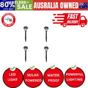 Lenoxx Wireless Solar-Powered Mosquito Killer Lamp (4-Piece, Black)