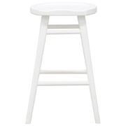 Scandinavian Timber Kitchen Counter Stool (White)