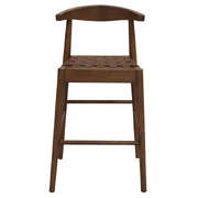 Elliot Leather Kitchen Counter Stool Walnut Stylish and Comfortable