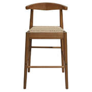 Arden Solid Oak Loom Kitchen Counter Stool Almond Elegant