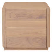 Gatsby 2-Drawer Bedside Table Natural Sleek and Functional Storage