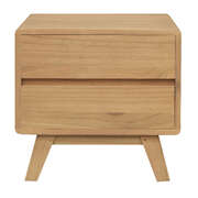 2 Drawer Bedside Table (Natural)