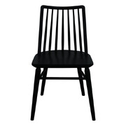 Riviera Solid Oak Dining Chair - Set of 2 (Black)