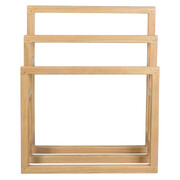 Nobu Solid White Cedar Wood Towel Stand (Natural)