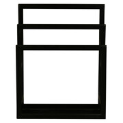 Nobu Solid Mahogany Timber Towel Stand (Black)