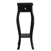 1 Drawer Cabriol Leg Plant Stand (Chocolate)