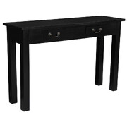 2 Drawer Straight Leg Sofa/Hall Table (Black)