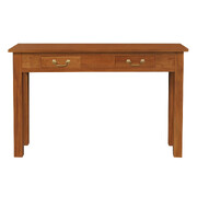 2 Drawer Straight Leg Sofa/Hall Table (Light Pecan)