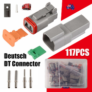 117PCS Deutsch Kit DT 2 Way Series Connector Plug Waterproof Auto Marine