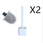 Creative Cleaning Brush With Holder (2Pcs, Silicone Bristles)