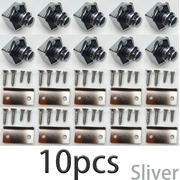 10PCS Push Button Drawer Locks Secure Caravan and Cabinet Latching Knobs