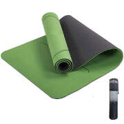 Yoga Mat Exercise Workout Mats Fitnessm Mat For Home Workout Home Gym Extra Thick LargeCrystal Green & Black8Mm