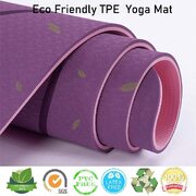 Yoga Mat Exercise Workout Mats Fitnessm Mat For Home Workout Home Gym Extra Thick Large Violet & Peach Pink8Mm