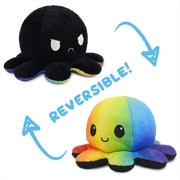 Reversible Plushie - Octopus Black/Rainbow