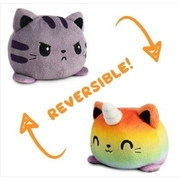 Reversible Plushie - Tabby/Rainbow Cat