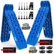 Recovery tracks Boards 10T 2 Pairs Sand Mud Snow With Mounting Bolts pins Blue