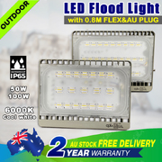 2 x 50W Led Flood Light IP65 AU Plug
