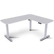 Standing Desk Corner Electric Height Adjustable Sit Stand White Desktop