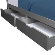 Trundle Storage Under Bunk Bed Drawers 2 Pieces Grey Storage