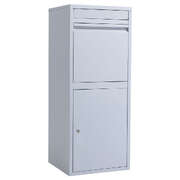 Freestanding Parcel Post Box Letterbox, Letter Slot, Light Grey
