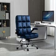 Velvet Home Ergonomic Swivel Adjustable Tilt Angle And Flip-Up Arms Office Chair Blue