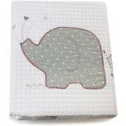 Bubba Blue Petit Elephant Cot Waffle Blk