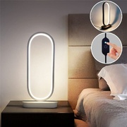 LED Aluminium Desk Night Lamp Oval Shape (Black)