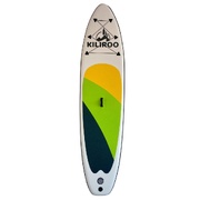 Inflatable Stand Up Paddle Board 10.5ft, Lightweight, Anti-Slip Pad - Yellow, Green & Black