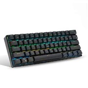 RK61 Wired Dual Mode Hot Swappable Mechanical Keyboard Black (Red Switch)