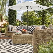 2.7M Patio Outdoor Table Umbrella White