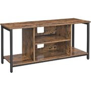 TV Cabinet TV Console Unit with Open Storage TV Stand with Shelving Rustic Brown LTV39BX