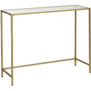 Console Table with Tempered Glass Golden LGT26G