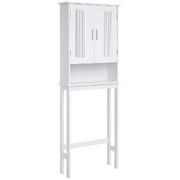 Toilet Shelf with Shelf and Double Doors White BBC10WT