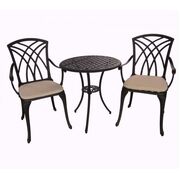 MAURITIUS CAST ALUMINIUM 3 PCS SETTING