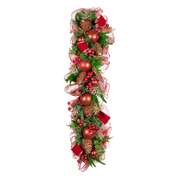 1m Christmas Garland with Red Berries & Pine Cones Baubles Berries Tree Decoration