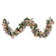 Premium 1.8m Christmas Garland Jewelled Baubles & Berries Tree Decoration Ornament Pink