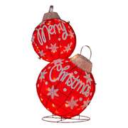  Oversized Christmas Bauble Display Warm White Led Lights Glitter