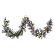 2.7m Christmas Garland Snowy with LED Lights Stamford Spruce Tree Decoration Ornament