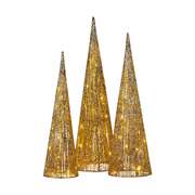 3pc LED Christmas Tree Set Outdoor Indoor Yard Lawn Decoration Display