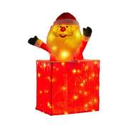 76cm animated santa in chimney christmas tree led lights ornament