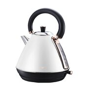 Elevate Your Kitchen with the 1.7L Rose Trim Kettle - White