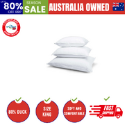 80% Duck Down Pillows - King (50Cm X 90Cm)