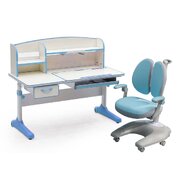 Height Adjustable Children Kids Ergonomic Study Desk Chair Set 120Cm Blue Au
