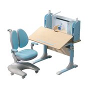 Height Adjustable Children Kids Ergonomic Study Desk Chair Set 80Cm Blue