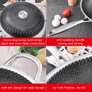 Stainless Steel 32cm Non-Stick Stir Fry Cooking Kitchen Wok Pan without Lid