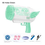 Electric Bubble Gun Machine Kids Adults Summer Outdoor Playtime Toy Green