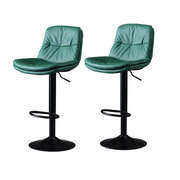 Bar Stools Kitchen Bar Stool Leather Barstools Swivel Gas Lift Counter Chairs Green